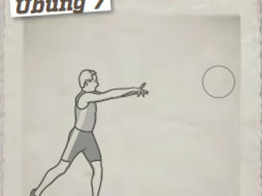 Medizinball Training: Athletische Grundstellung, seitlicher Pass zur Hüfte, Drehung, Plyo-Schritt, Gleitschritt oder Antreten