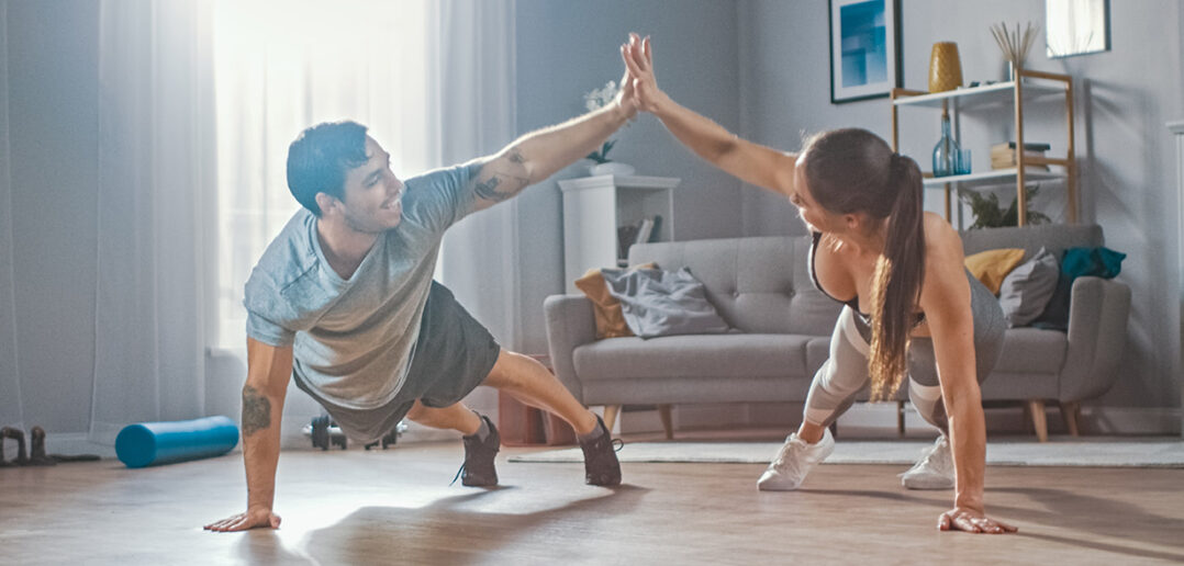 fit bleiben zuhause: uebungen und workouts